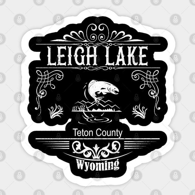 Leigh Lake Wyoming Sticker by artsytee